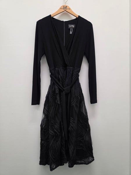 Women's Joseph Ribkoff | Floral V-neck Wrap Dress | Black