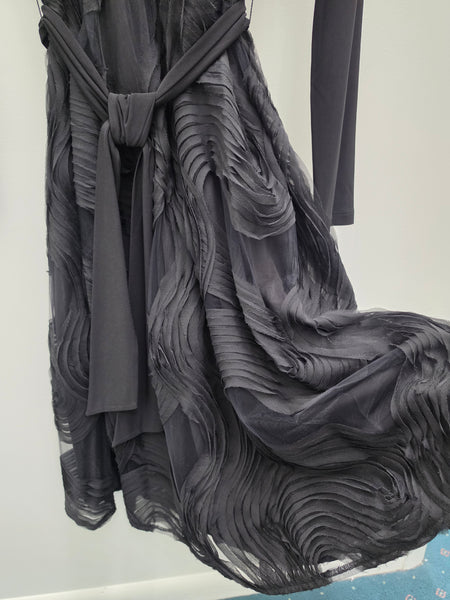 Women's Joseph Ribkoff | Floral V-neck Wrap Dress | Black
