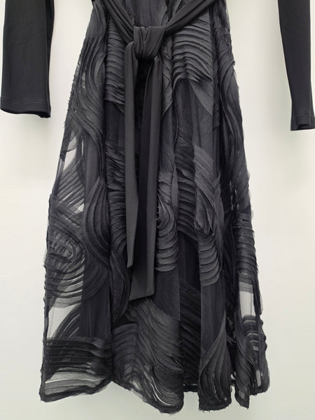 Women's Joseph Ribkoff | Floral V-neck Wrap Dress | Black