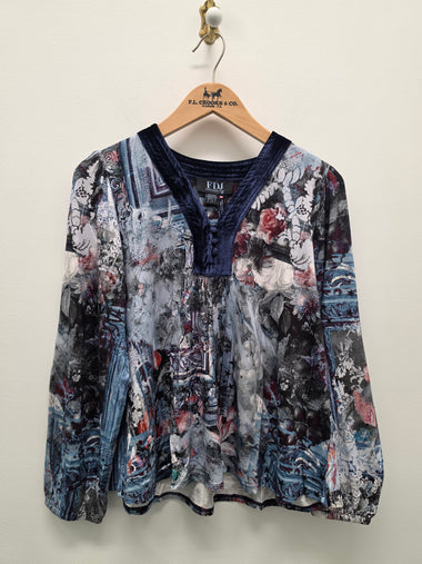 Women's French Dressing | Long Sleeve Top | Indigo Gallery