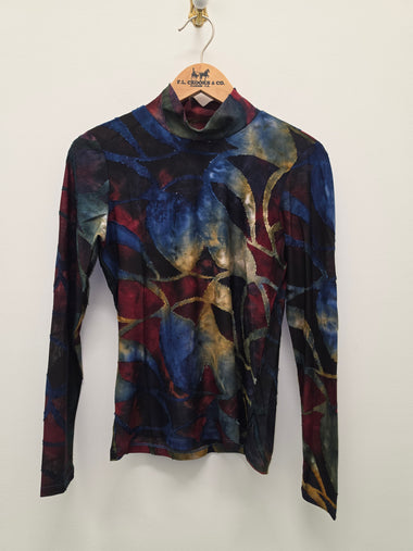 Women's French Dressing | Long Sleeve Mock Neck Top | Autumnal