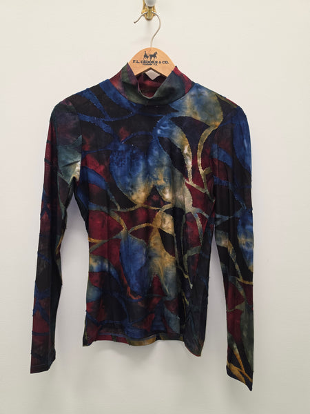 Women's French Dressing | Long Sleeve Mock Neck Top | Autumnal