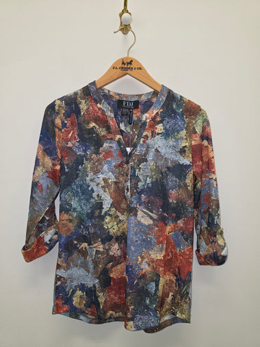 Women's French Dressing Jeans | 3/4 Sleeve Henley Top | Tallulah