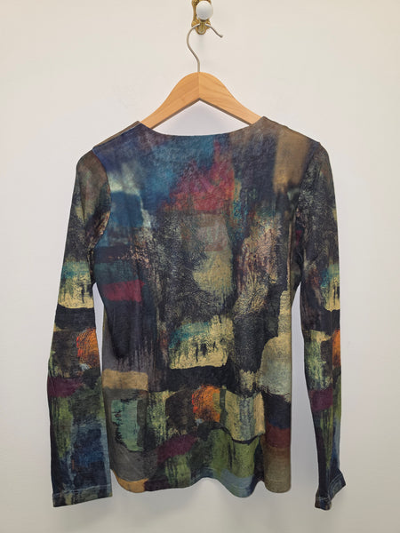 Women's French Dressing | Long Sleeve Notch Neck Top | Farmland