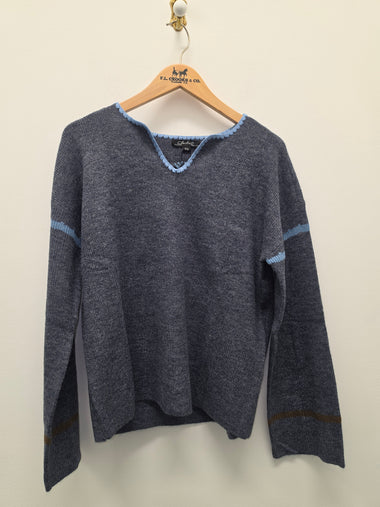 Women's Charlie B | Embroidered Sweater | Heather Denim