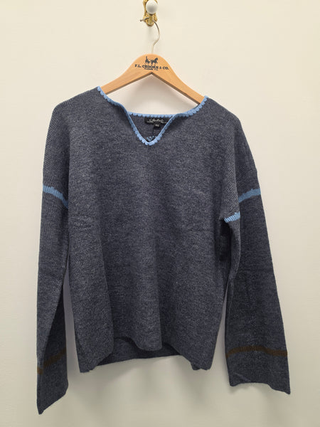 Women's Charlie B | Embroidered Sweater | Heather Denim