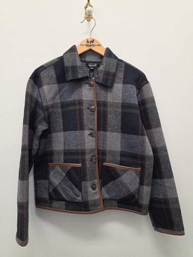 Women's Charlie B | Reversible Plaid Jacket | Marine Navy