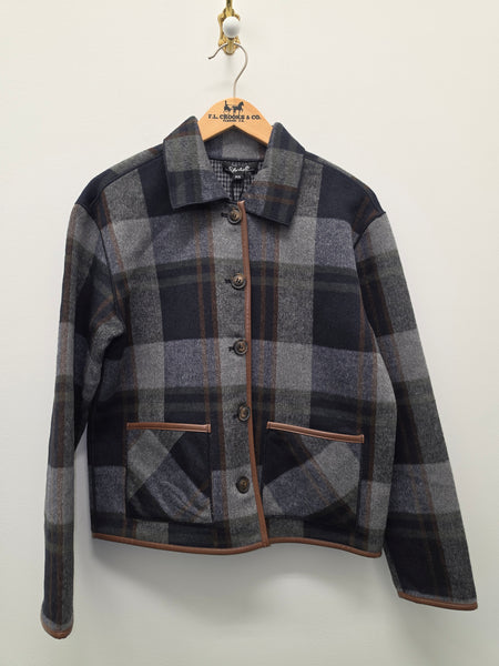 Women's Charlie B | Reversible Plaid Jacket | Marine Navy