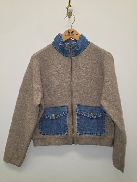 Women's Charlie B | Zipped Sweater Jacket | Heather Sable