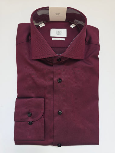 Men's Eterna | Modern Fit Dobby Dress Shirt | Dark Red