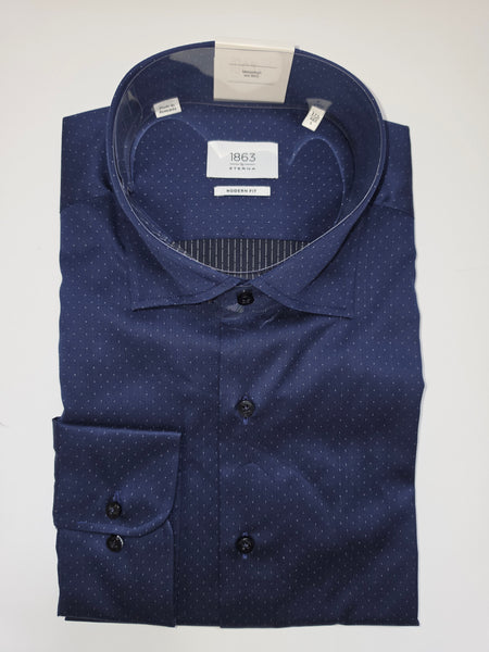 Men's Eterna | Dobby Dress Shirt | Dark Blue