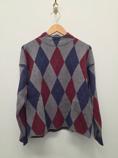 Women's French Dressing | Long Sleeve Mock Neck Sweater | Argyle