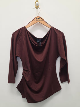 Women's French Dressing | Cowl Boatneck Top | Fig
