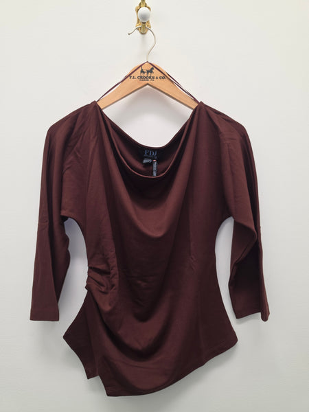 Women's French Dressing | Cowl Boatneck Top | Fig