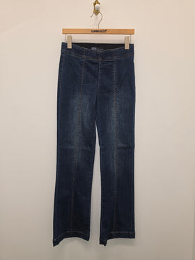 Women's French Dressing | Pull-On Boot Leg Denim | Dark Wash