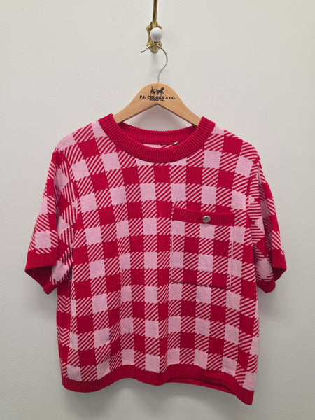 Women's Barbour | Esther Knitted Crew Neck | Red Plaid