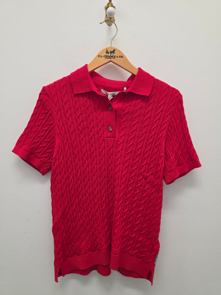 Women's Barbour | Hartland Knit Polo | Poppy Red