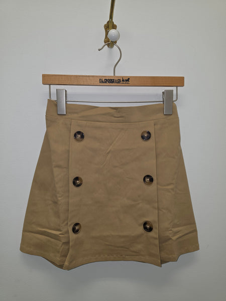 Women's THML| High Waisted Button Skirt | Tan