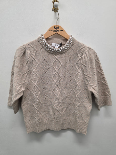 Women's THML| Pearl Accent Sweater | Oatmeal