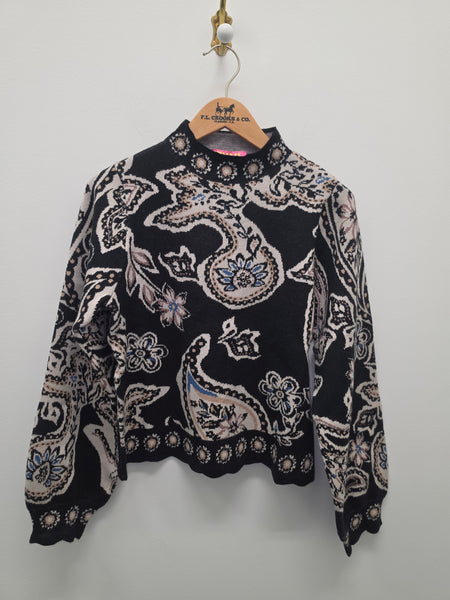 Women's THML| Knit Crew-Neck Sweater | Black
