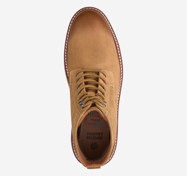 Men's Johnston & Murphy | Upton Lug Plain Toe Boot | Light Tan