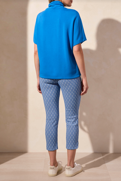 Women's Tribal | Funnel Neck Top with Drawcord | Riviera (Blue)