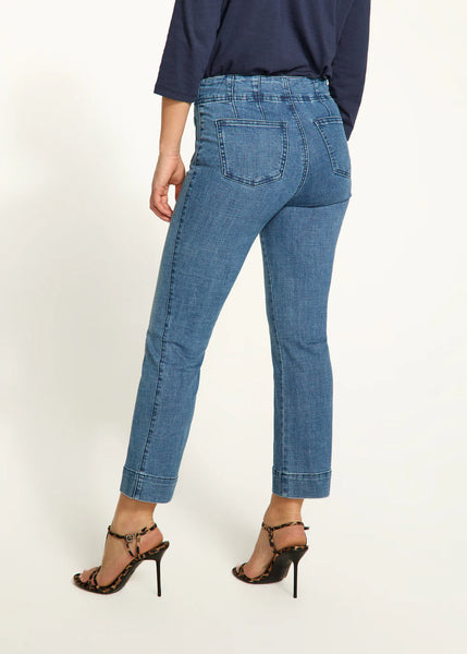 Women's French Dressing | Olivia Boot Crop Denim | Medium Blue Wash