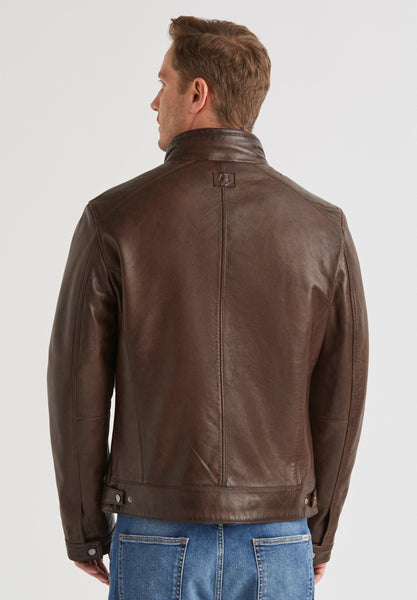 Men's Milestone | Leather Jacket BARNEY | Brown