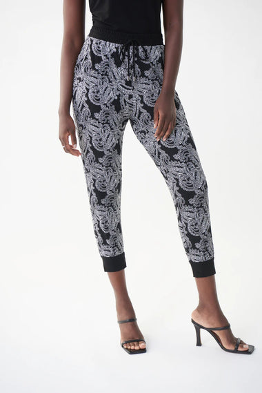 Women's Joseph Ribkoff | Casual Pant with Paisley Print | Black