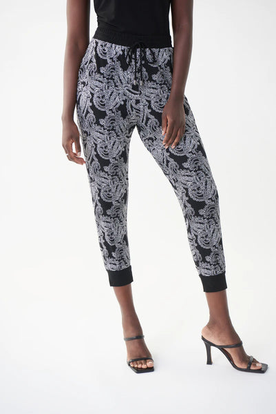 Women's Joseph Ribkoff | Casual Pant with Paisley Print | Black