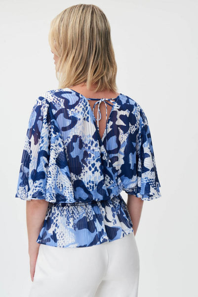 Women's Joseph Ribkoff | Butterfly Sleeve Top | Blue Vanilla