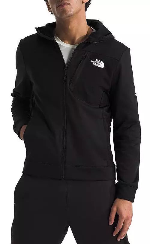 North face black fleece full zip sale