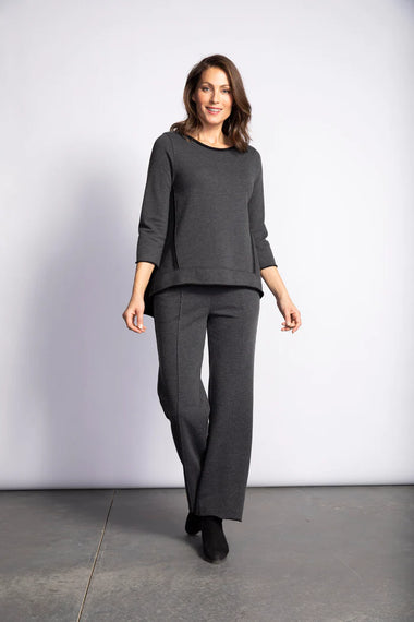 Women's Habitat Liv | Heathered French Terry Straight Pant | Black