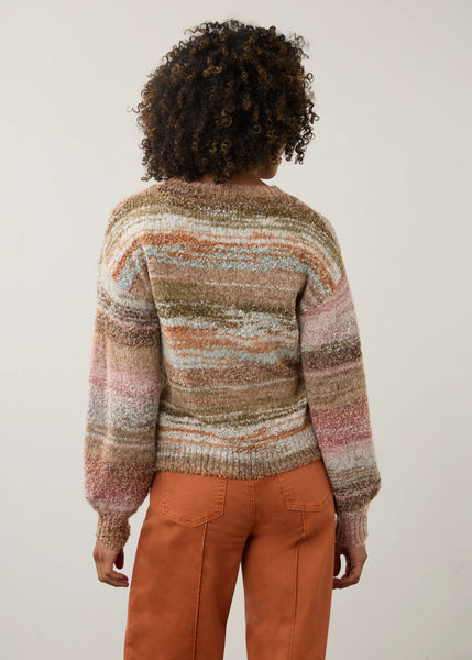 Women's French Dressing | Boat Neck Boucle Sweater | Natural Spacedye
