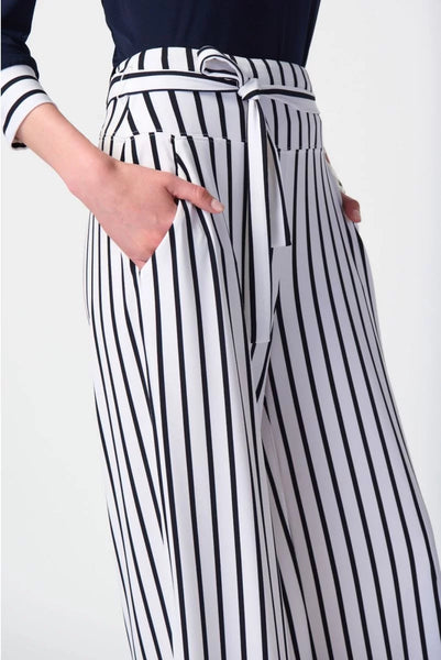 Women's Joseph Ribkoff | Striped Flowing Wide Leg Pants | Blue