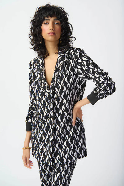 Women's Joseph Ribkoff | Geometric Print Blazer | Black