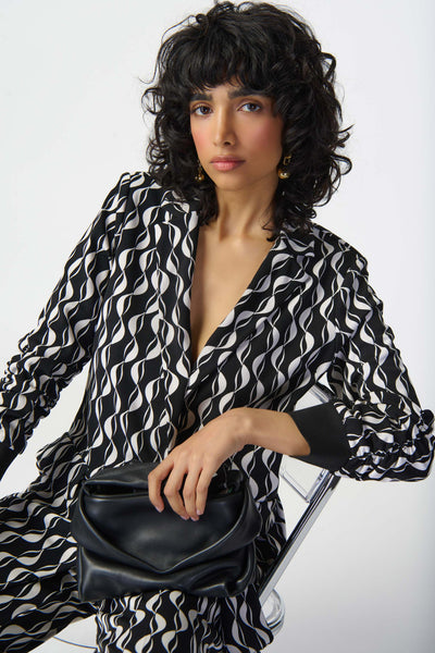 Women's Joseph Ribkoff | Geometric Print Blazer | Black