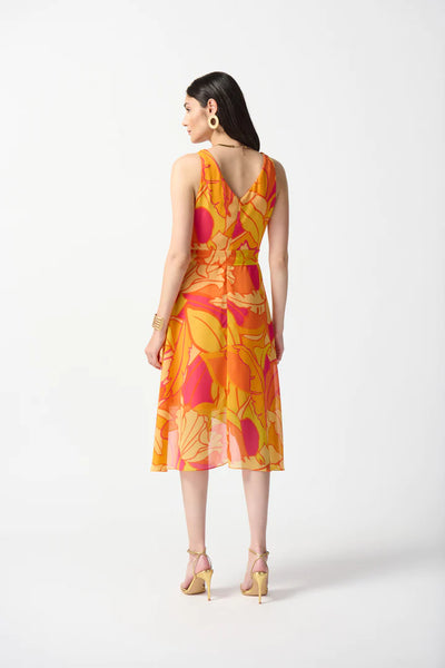 Women's Joseph Ribkoff | Tropical Print Fit and Flare Dress | Multi