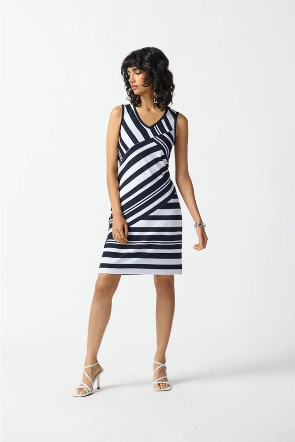 Women's Joseph Ribkoff | Sheath Dress in Bold Print | Midnight Blue