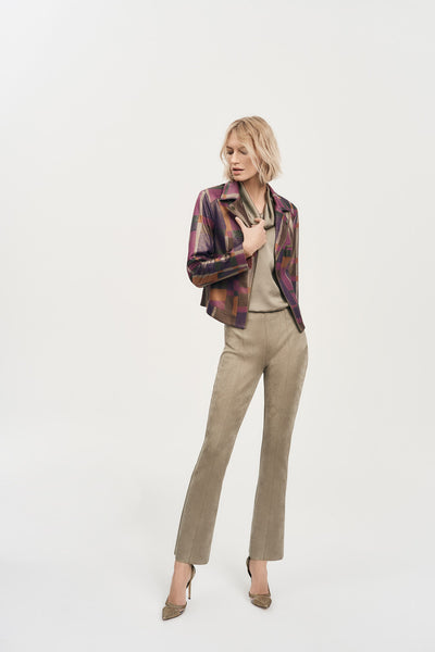 Women's Joseph Ribkoff | Marled Flare Leg Trousers | Java
