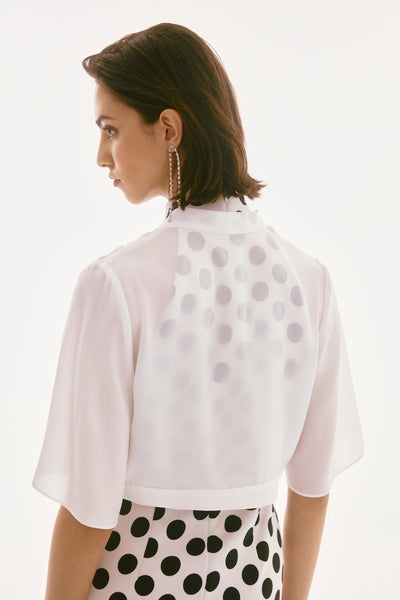 Women's Joseph Ribkoff | Georgette Bell Sleeve Bolero | Ivory