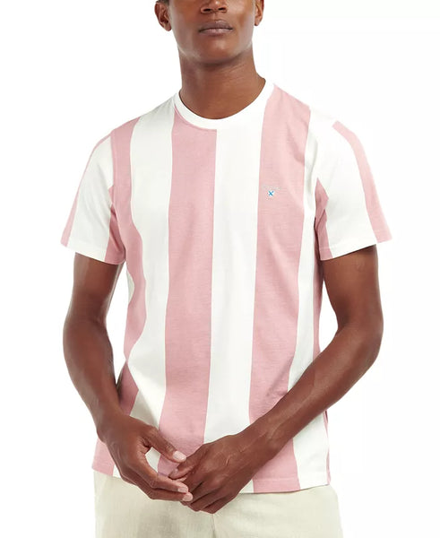 Men's Barbour | Osborne Stripe Short-Sleeve T-Shirt | Pink Salt