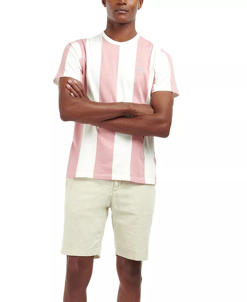 Men's Barbour | Osborne Stripe Short-Sleeve T-Shirt | Pink Salt