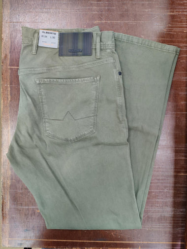Men's Alberto | 1607 Pipe Stock Regular Fit | Military Green