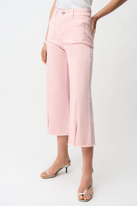 Women's Joseph Ribkoff | Culotte Jeans With Embellished Front Seam | Petal Pink
