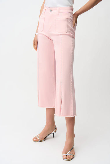 Women's Joseph Ribkoff | Culotte Jeans With Embellished Front Seam | Petal Pink