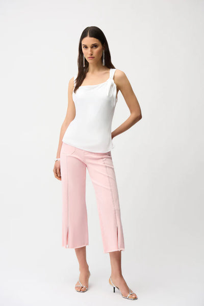 Women's Joseph Ribkoff | Culotte Jeans With Embellished Front Seam | Petal Pink