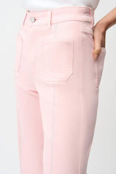 Women's Joseph Ribkoff | Culotte Jeans With Embellished Front Seam | Petal Pink