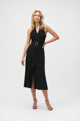 Women's Joseph Ribkoff | Ankle Length Wrap Dress | Black