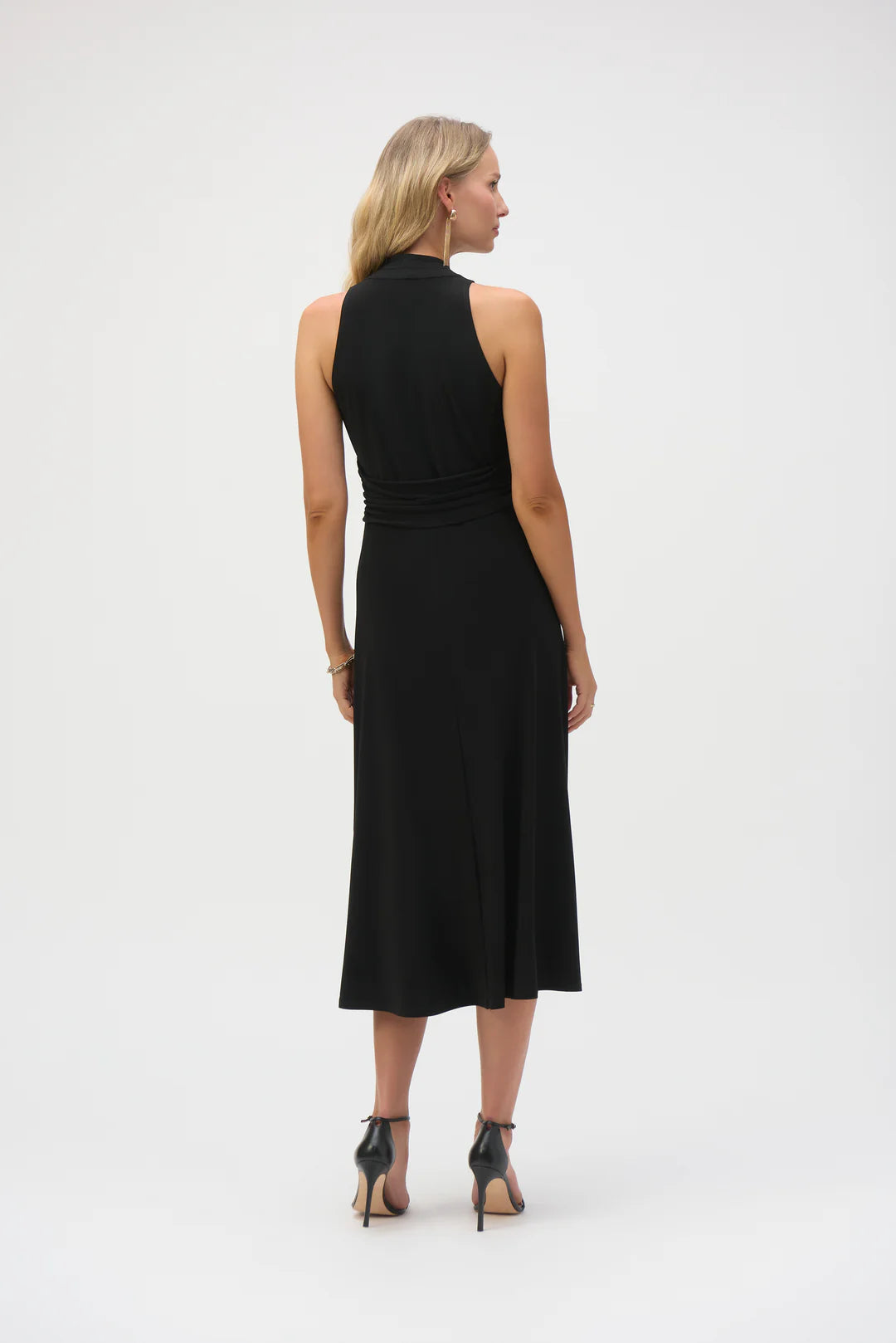 Joseph Ribkoff Ankle-length Wrap Dress Style 252091 Black - Size 4 Joseph Ribkoff Ankle-length Wrap Dress Style 252091 Black - Size 4